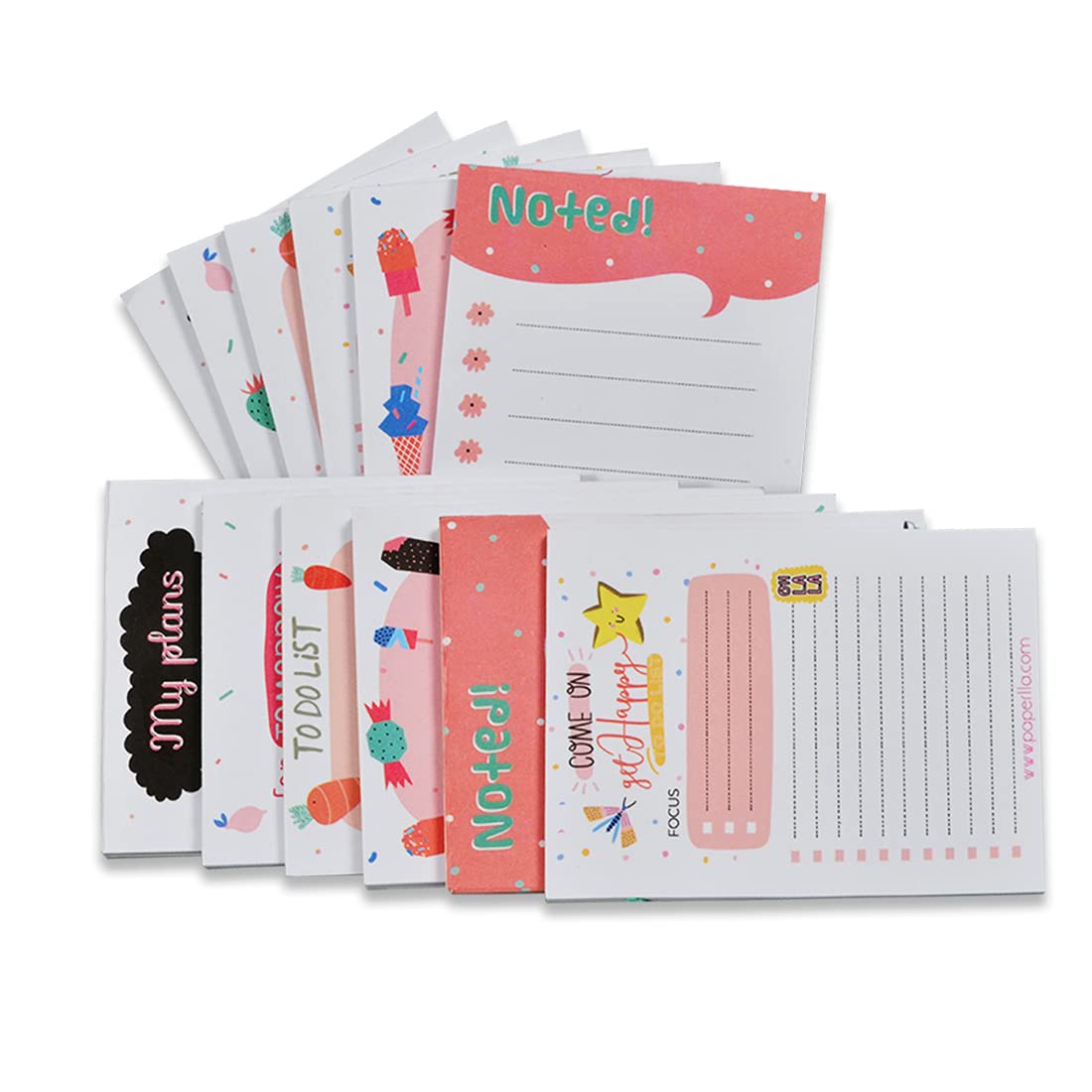 Collections Daily Planner Tear Off Pad, 50 Undated Sheets, Desk Notepad, Set Of 12 Writing Pads