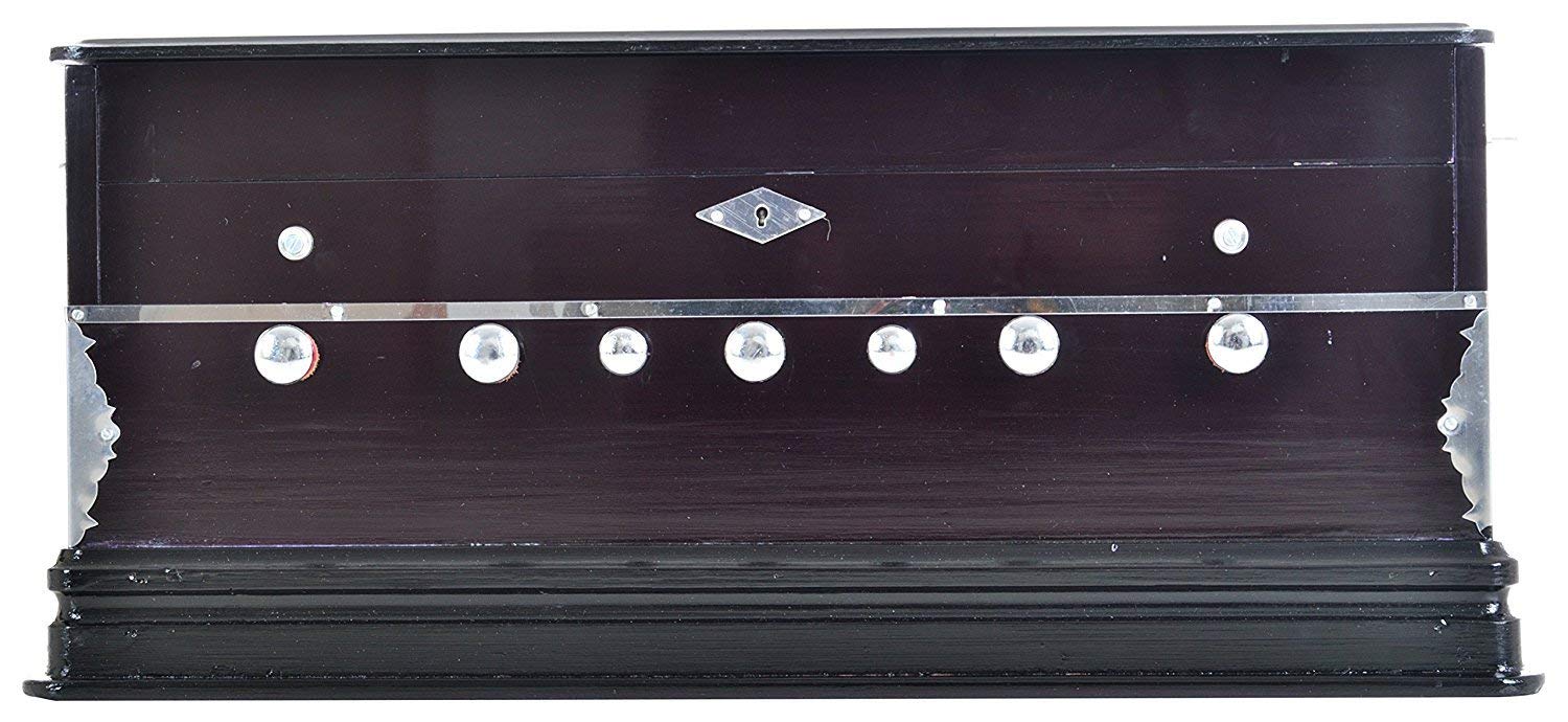 Quality Harmonium - 7 Stopper, Double Fold Bellow, 39 Keys, Two Reeds (Bass-Male), 440 Tuned | Handmade Instrument - Jaali Frame On Keys