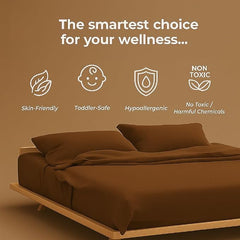 Microfiber Plain Bedsheets For Queen Bed Include Pillow Cover, Ultra Soft - 90x102 Inch Brown | Ideal For Home, Hotel & Guest House