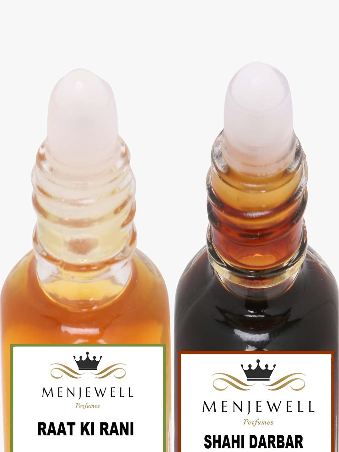 Menjewell Raat Ki Rani + Shahi Darbar Attar Perfume 2x 0.17 Fl.oz. Pack Of 2 | Unisex Fragrance | Long Lasting