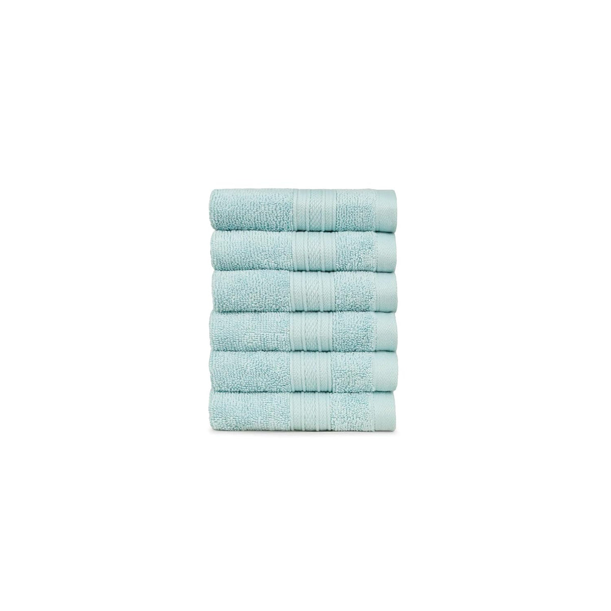 Trident Soft Comfort Air Rich 100% Cotton Bath Towel 500 Gsm | Highly Absorbent Towels For Men/Women 6 Pcs Face Towel Set (Nile Blue)