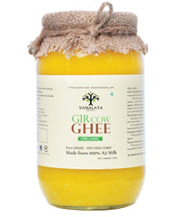 100% Pure Organic Desi Gir Cow Ghee By Vanalaya | Rich Source Of Vitamin A & Healthy Delicious Pure Desi Ghee | (1 Litr) 33.8 Ounce | Jar Pack