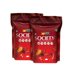 Society Masala Flavor Tea Pack Of 2 X 250gm, 8.8 Ounce Each - Masala Chai Enriched With Cardamom Ginger Cloves Black Pepper & Lemongrass | Refreshing Classic Masala Tea - No Preservatives