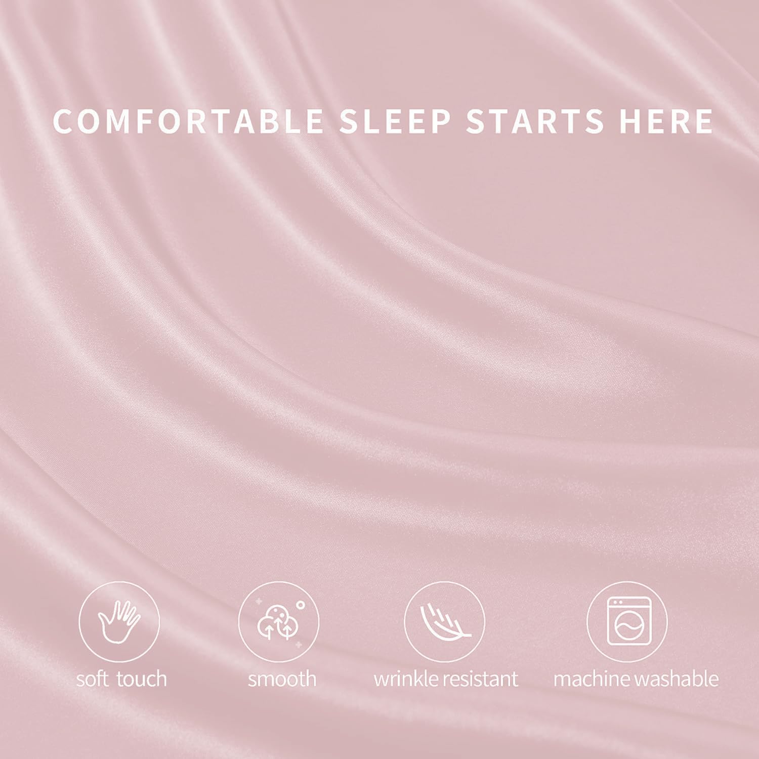 1 Double Bedsheet For Queen Size With 2 Pillow Covers - 90 X 100 Inches, Baby Pink | Perfect For Romantic Night, Excellent Gift For All Celebrations Bedsheet