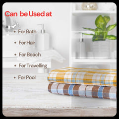 Pyaro Premium Bath Towel 600 Gsm | Soft Cotton Handloom Bath Towels Large Size For Men & Women Light Weight & Quick Dry Towel (Pack Of 2)