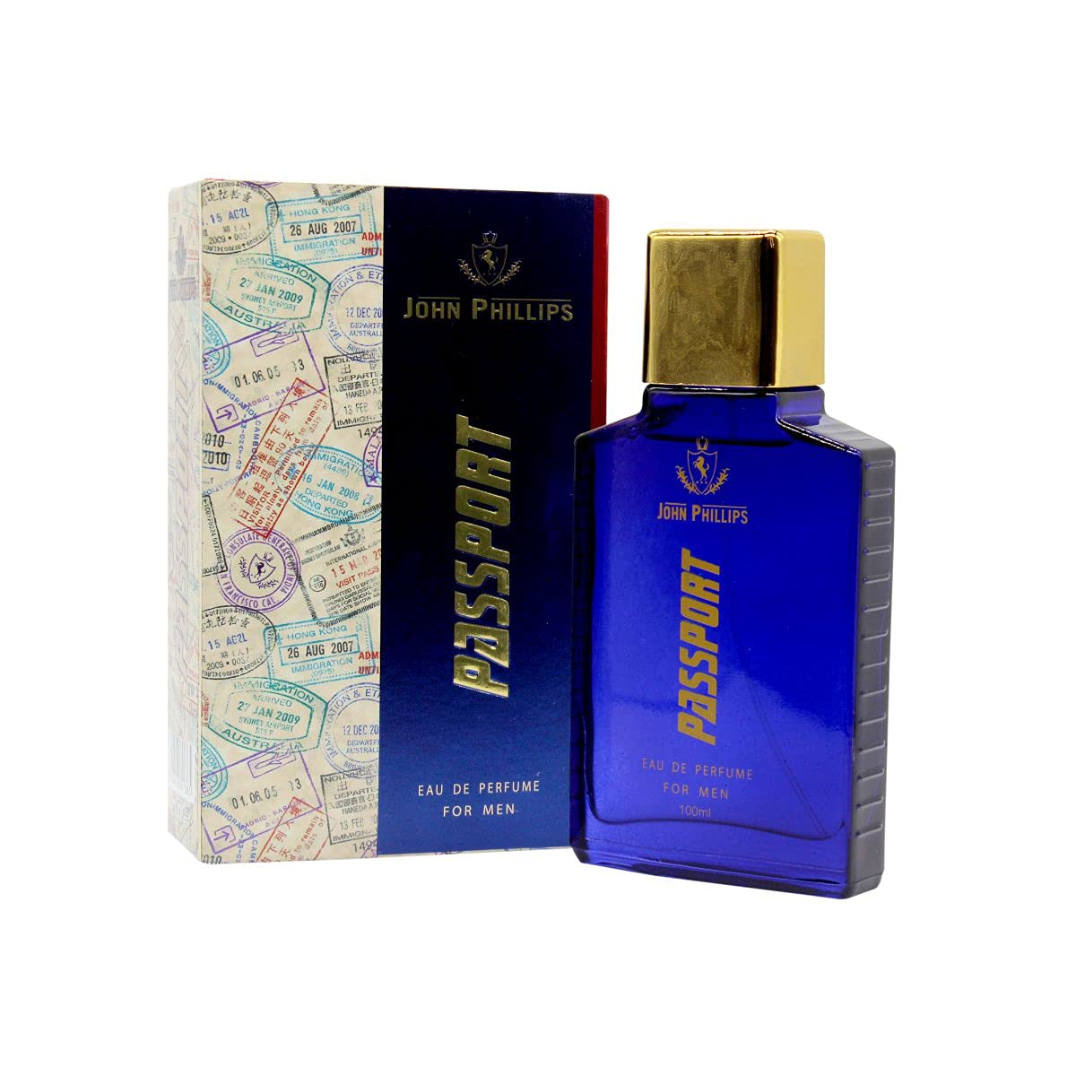 John Phillips Passport Eau De Parfum 100ml 3.4 Fl.oz. & Phantom No Gas Deodrant 150ml 5 Fl.oz. | Gift Set For Men