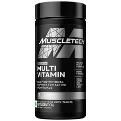Muscletech Platinum Multivitamin, Vitamin C For Immune Support , 18 Vitamins & Minerals | 60 Tablets , 100gm 0.2 Lbs