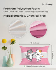 Kids Pillow Cushion With Super Soft Fabric Pillow - 12 X18 Inches | Animal & Cartoon Prints, Soft Pillow, Dual Sided Design | Multi-Purpose, Durable & Easy Care, Made In India - Design 4