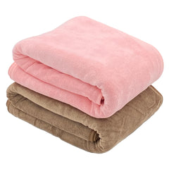 Patpug Ultrasoft Microfiber, Comfortable, Fade Resistant, Highly Absorbent, Quick Drying Large Bath Towel 800 Gsm (Brown & Baby Pink)- Pack Of 2