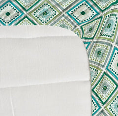 Premium Cotton Elastic Fitted Bedsheets With 2 King Size Pillow Covers - 72 X 78 + 10 Inches, Green & Blue | Super Soft Brushed Glace | Breathable & Wrinkle Free