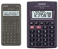 Casio FX-82MS 2nd Gen Scientific Calculator& Casio HL-4A Portable Calculator, Extra Small Size | 3 Years Warranty