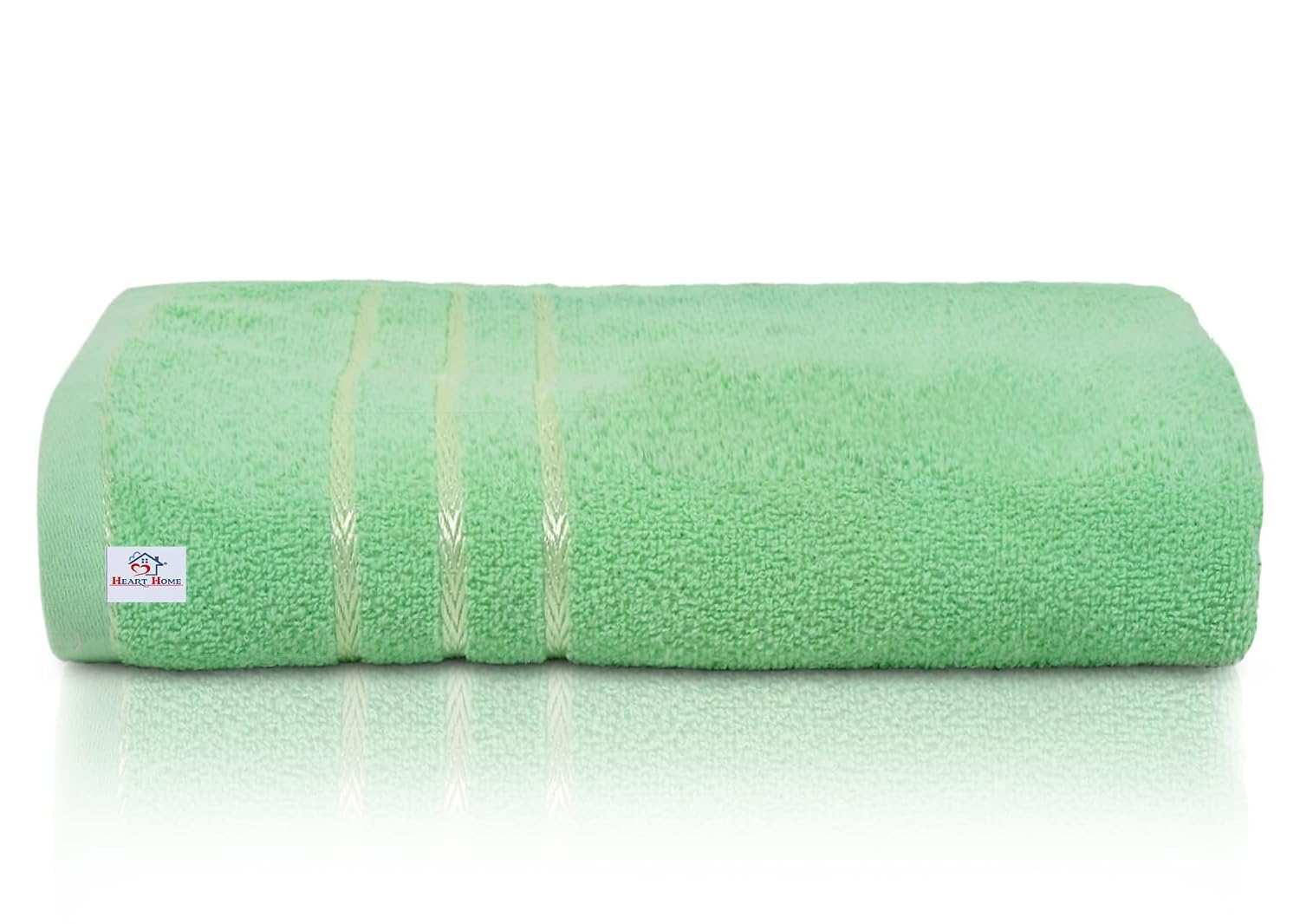 Kuber Industries Premium Bath Towel 2000 Gsm | Super Soft, Fluffy & Absorbent Cotton Bath Towel Perfect For Daily Use (Green & Black) - Pack Of 4