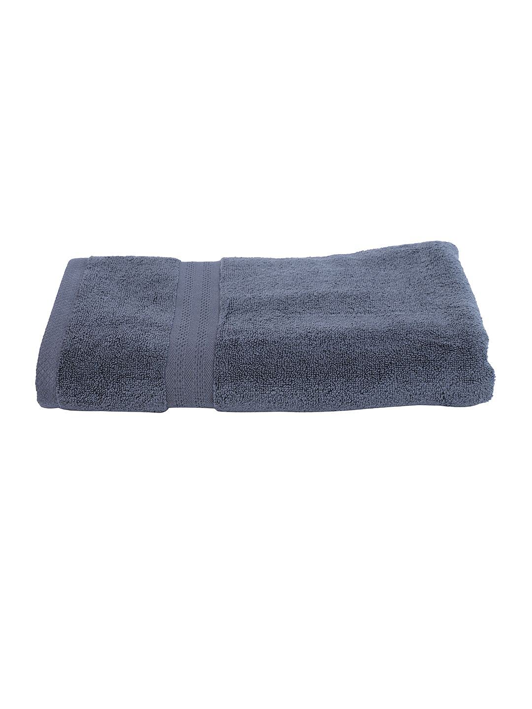 Bianca Ultra Soft Zero Twist 100% Cotton Bath Towel 500 Gsm | Super Absorbent, Fluffy Aerocore Organic Technology (Grey)