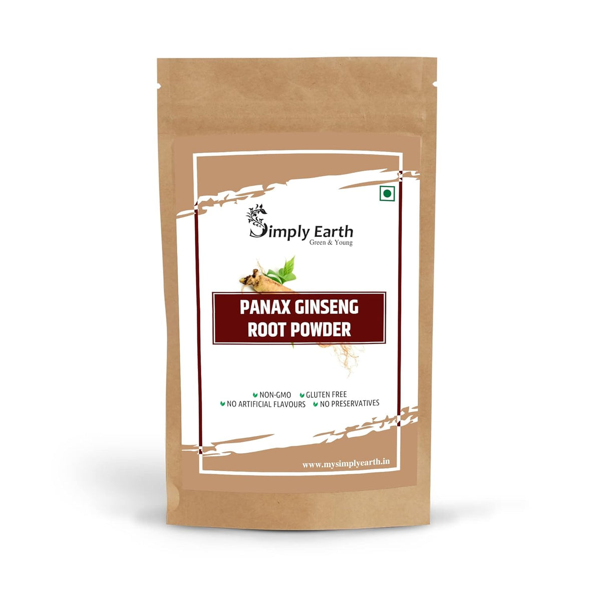 Simply Earth Panax Ginseng Powder, Korean Red Ginseng, For Immunity, Cognitive Support, Muscle Strength & Energy | 100gm 0.2lbs