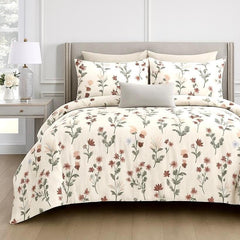 Queen Size Printed Double Bedsheet With 2 Pillow Covers For Home | 90 X 100 Inches, Cream - Beautiful Bedsheet Set | Perfect For Gifting Wedding, Anniversary