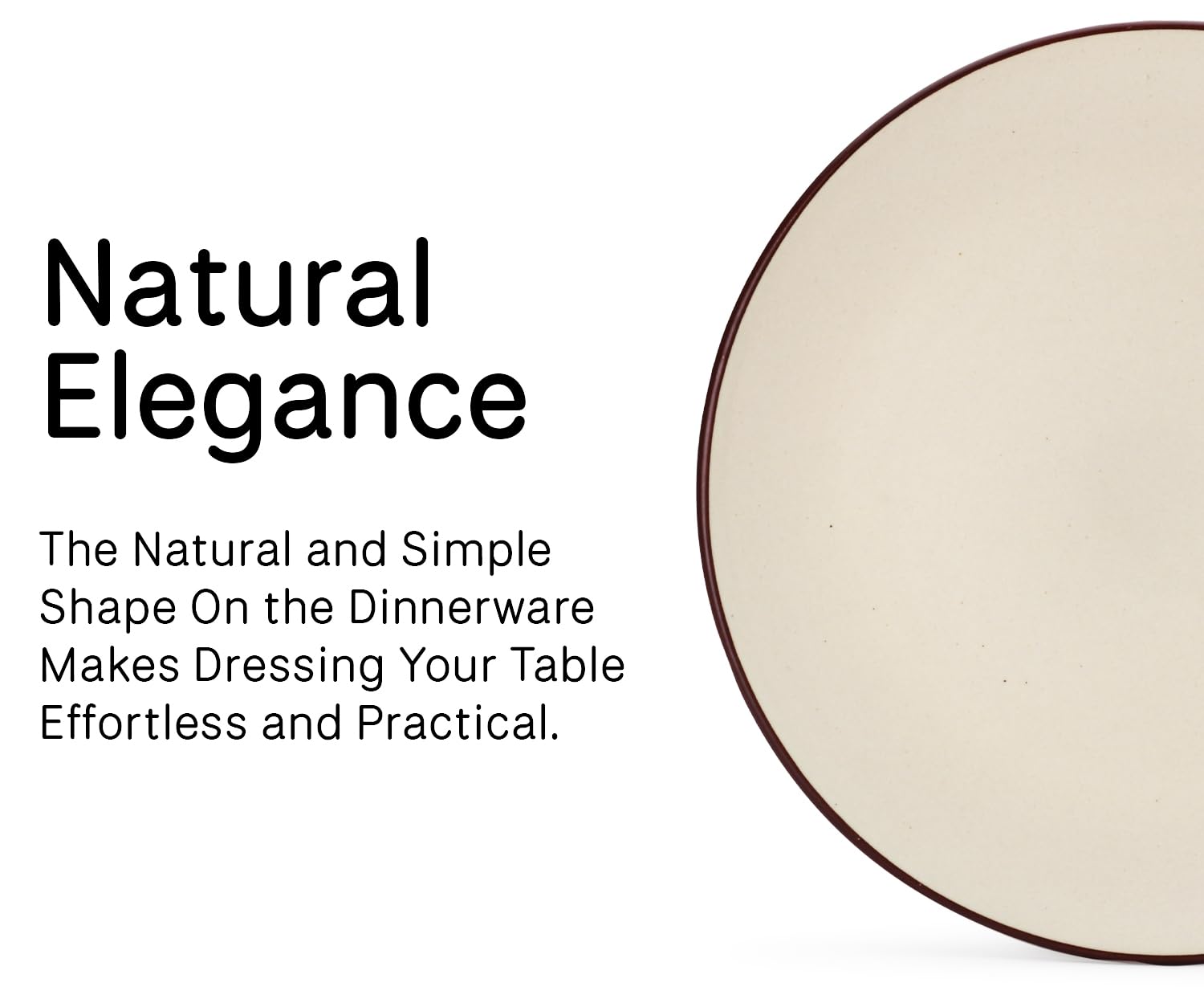 Handcrafted Ceramic Stoneware Dinner Set - Pack Of 18 Pcs, Off White | 6 Dinner Plates, 10.6 Inch Each + 12 Small Dinner Bowl, 170ml Each - Microwave & Dishwasher Safe | Crockery Set For Dining