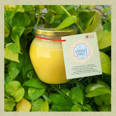 Natural A2 Desi Cow Milk Ghee By Adhrit Amrut | Delicious & Nutritious Healthy Desi Cow Ghee Good For Pulao | (500ml) 16.9 Ounce | Jar Pack