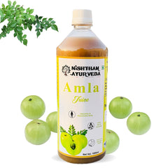 Nishtham Ayurveda Amla Juice For Detox And Cleanse Summer Drink For Healthy Eyes, Hair & Skin, Natural Source Of Vitamin C, For Weigh Loss | 1000ml 2.2lbs Each Pack Of 2