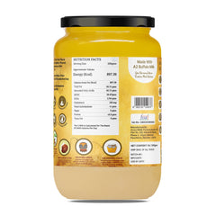 100% Pure A2 Cultured Cow & A2 Cultured Buffalo Ghee By AMP Purely Moo | Healthy & Nutrients Protein Fiber Ghee Good For Cooking | 500ml (250ml * 2) 16.9 Ounce | Jar Pack