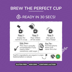 Teafit Premium Milk Tea Premix Assorted Tea - Pack Of 10 Sachets With Spoon | Made With Ginger Cardamom Masala Saffron Lemongrass - Just Add Water | No Sweeteners, Gluten Free