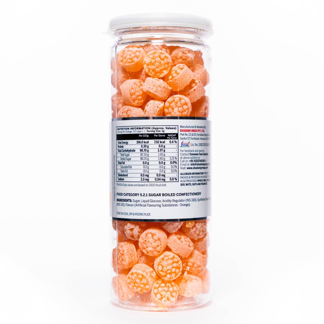 Shadani Orange Candy 230gm, | Narangi 90'S Kids Candy, Santra Goli For Kids & Adults