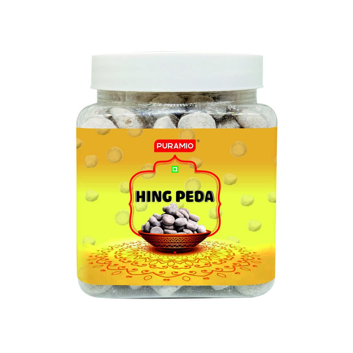 Puramio Hing Peda 1kg, | Good For Digestion After Meal Mouth Freshner | Jar Pack