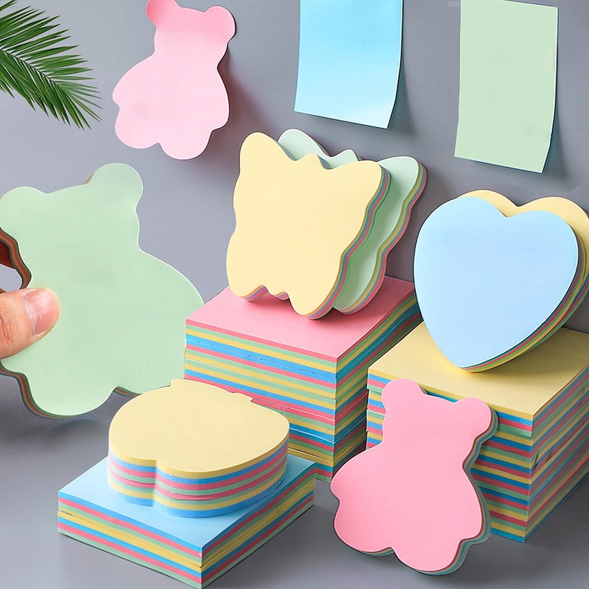 Sticky Notes 600 Sheets (6 Shapes X 100 Sheets Each) | Cute Shapes Self Adhesive Notes