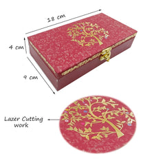 Designer Wedding Fancy Shagun Cash Box With Mgi Printing, Designer Money Box, Gaddi Box Wedding & Engagement Cash Box, Gift Box For Wedding, Colour - Red