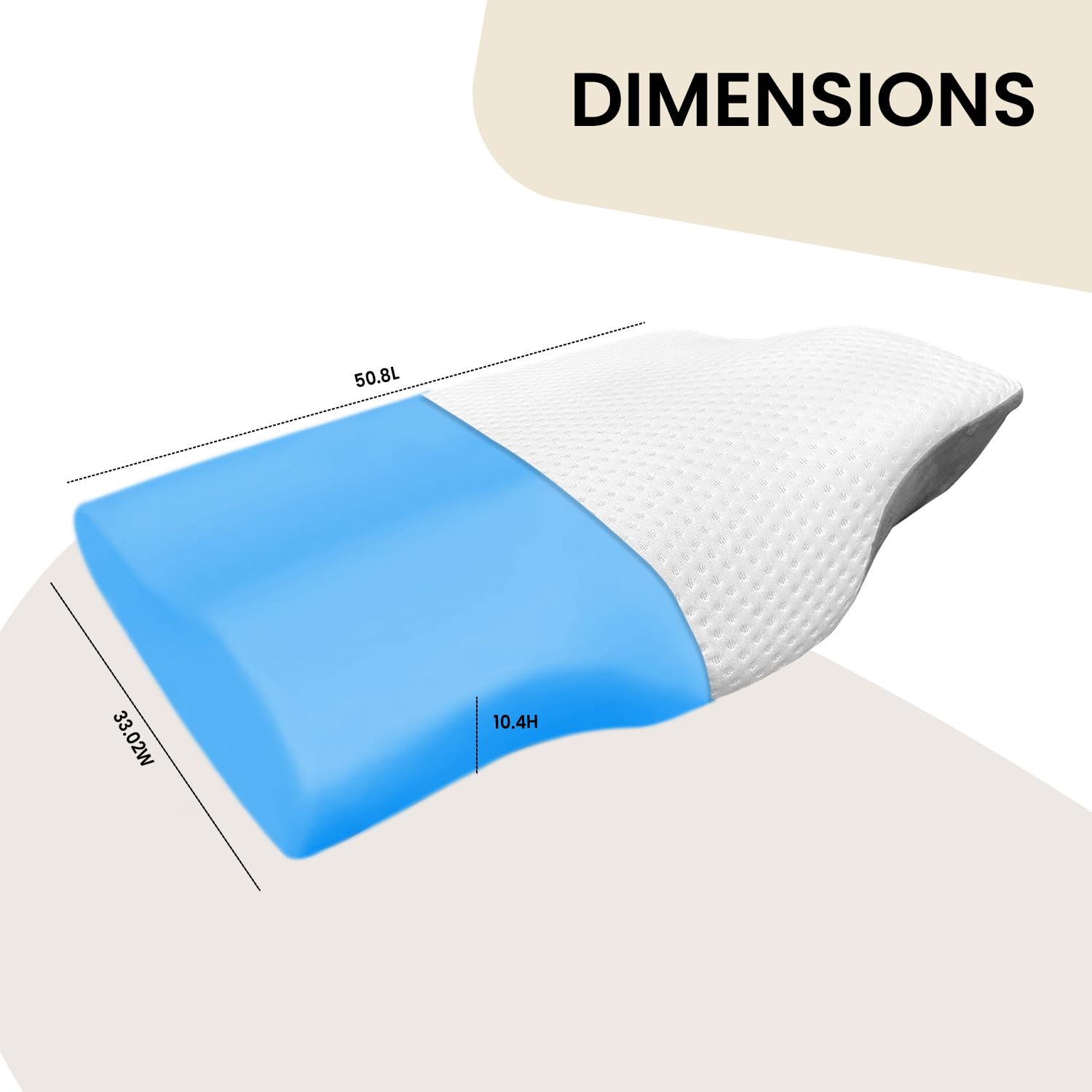 Cervical Pillow For Neck & Shoulder Pain Relief, Grey & White | Orthopedic Memory Foam Pillow, Cervical Pillow, Spondylitis | Ortho Neck Support Medical Pillow | Long Lasting - Pack Of 2