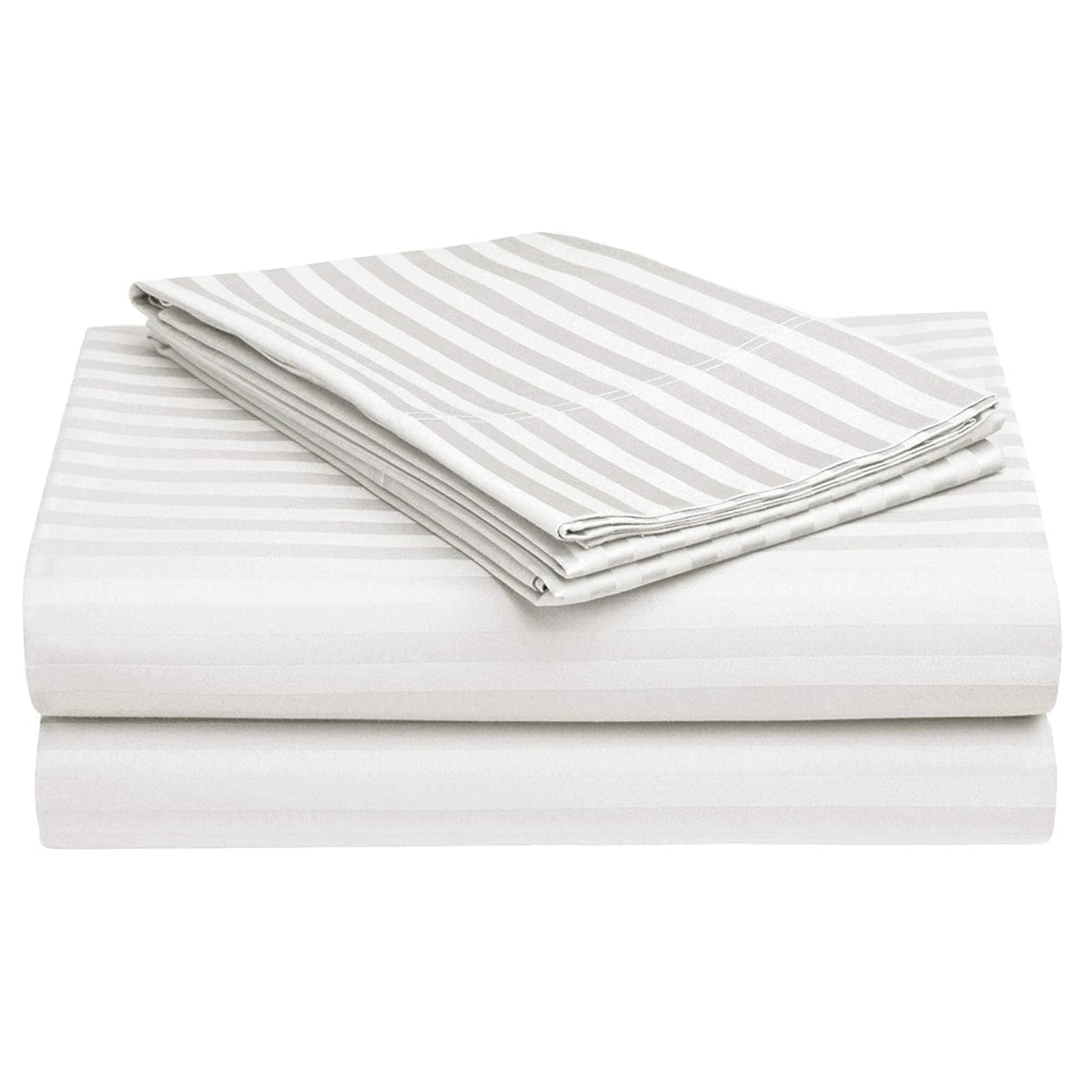 Breathable Single Size Flat Bedsheets With 1 Pillow Covers | 60 X 90 Inches, White | Wrinkle Resistant & Soft Skin Safe | 144 Thread Count