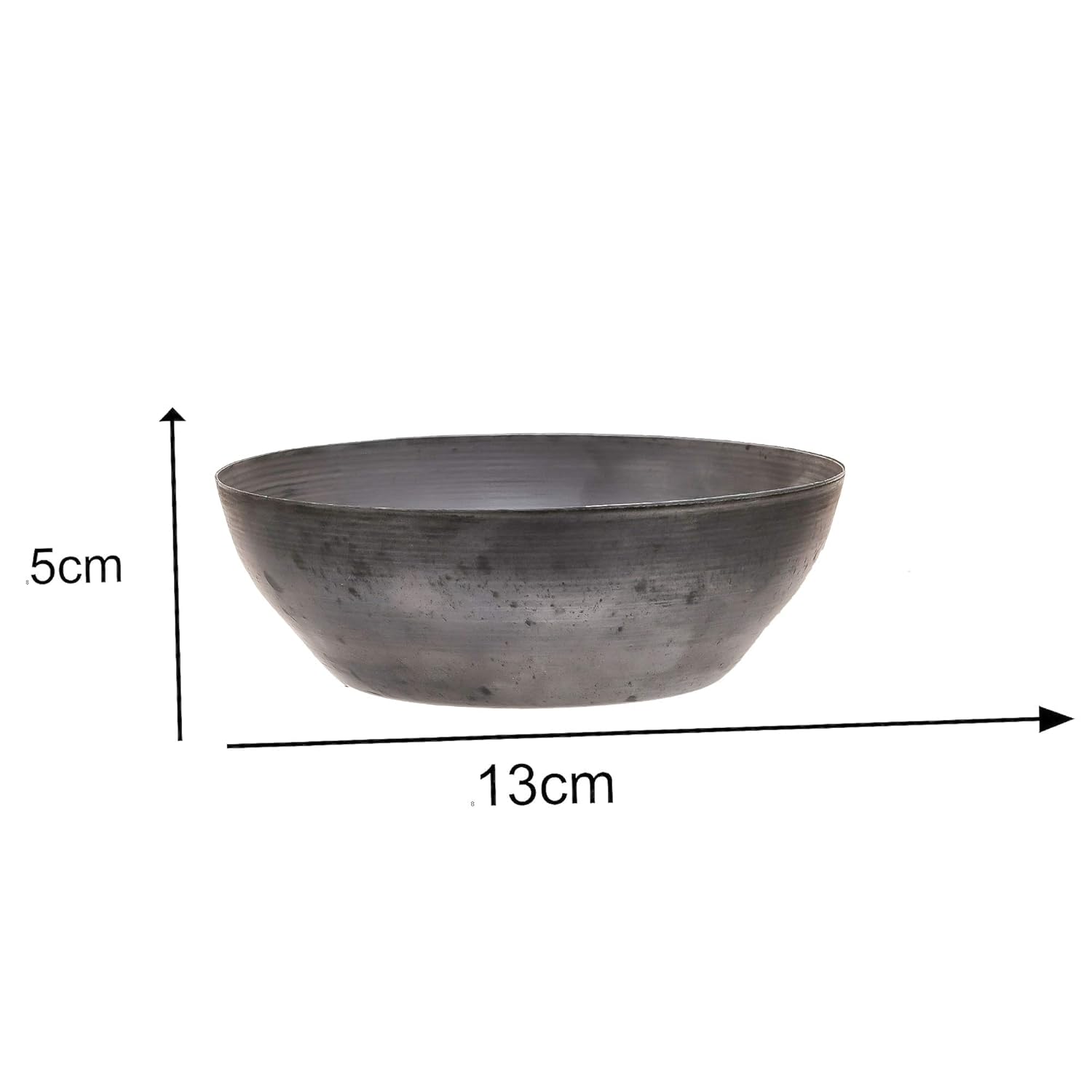 Pure Black Iron Heena Bowl, 5.5 Inches | Katora For Henna Mehndi Paste - Hair Color Bowl