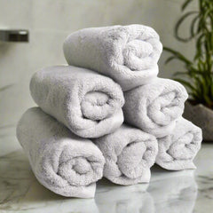 Heelium Bamboo Hand Towel 1200 Gsm | Ultra Absorbent & Anti-Bacterial 3x Softer Than Cotton Towels Pack Of 6 - Light Grey