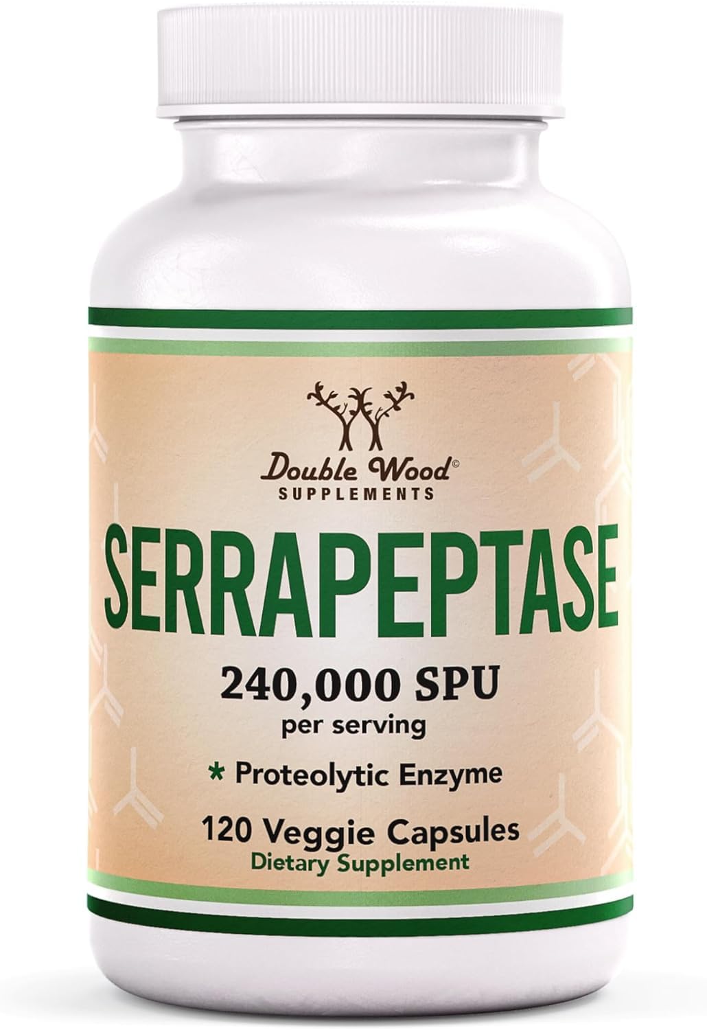 Serrapeptase 240,000 Spu Max Potency Proteolytic Enzyme For Sinus, Respiratory And Joint Health, Non - Gmo, Gluten Free | 120 Veggie Capsules, 200gm 0.4lbs