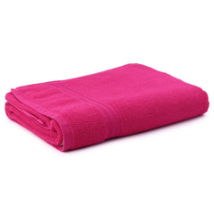 100% Cotton Bath Towel 600 Gsm | Soft Absorbent For Daily Use Bath Towel (Hot Pink)
