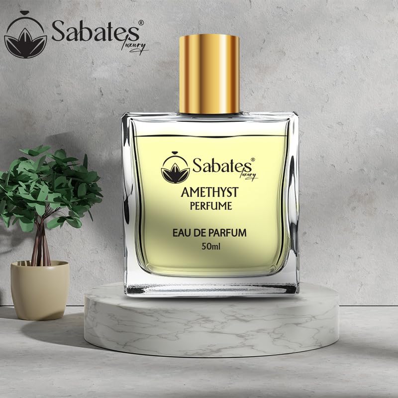 Sabates Amethyst Luxury Eau De Parfum 50ml 1.6 Fl.oz. |  Long Lasting ,  Intense , Oriental Fragrance For Men & Women