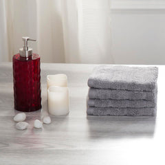 Maspar 100% Cotton Casper Face Towel 700 Gsm (Grey) - 4 Pcs