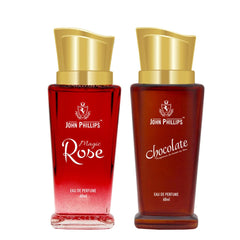 John Phillips Luxury Chocolate & Magic Rose Eau De Parfum 60ml 2 Fl.oz. Each Pack Of 2 For Men & Women