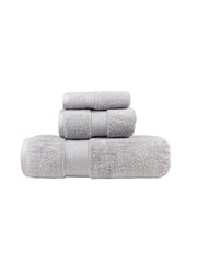 Senses By Riba Cotton Towel Bath, Hand & Wash 930 Gsm | Super Soft, Absorbent, Lightweight, Antimicrobial, Low Linting | Pack Of 3 (Alloy)