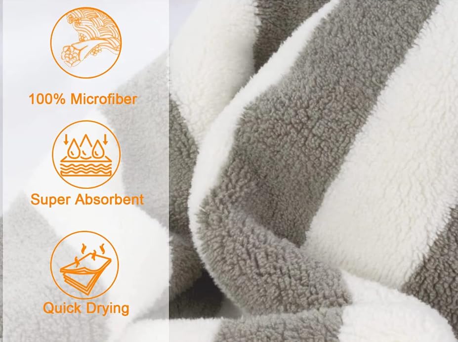 Homecloud Korean Plush Soft & Luxury 400 Gsm | Towel Set With Hanging Loop | 3x Softer Than Cotton Towels | Set Of 2 (1 Bath Towel + 1 Face Towel)