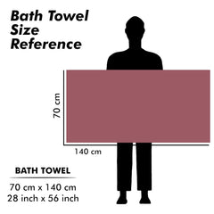 Urbanleaf Microfiber Large Bath Towel 700 Gsm | Quick Dry Super Absorbent Bath Towel For Men & Women (Wine & Green Stripe) - Pack Of 2