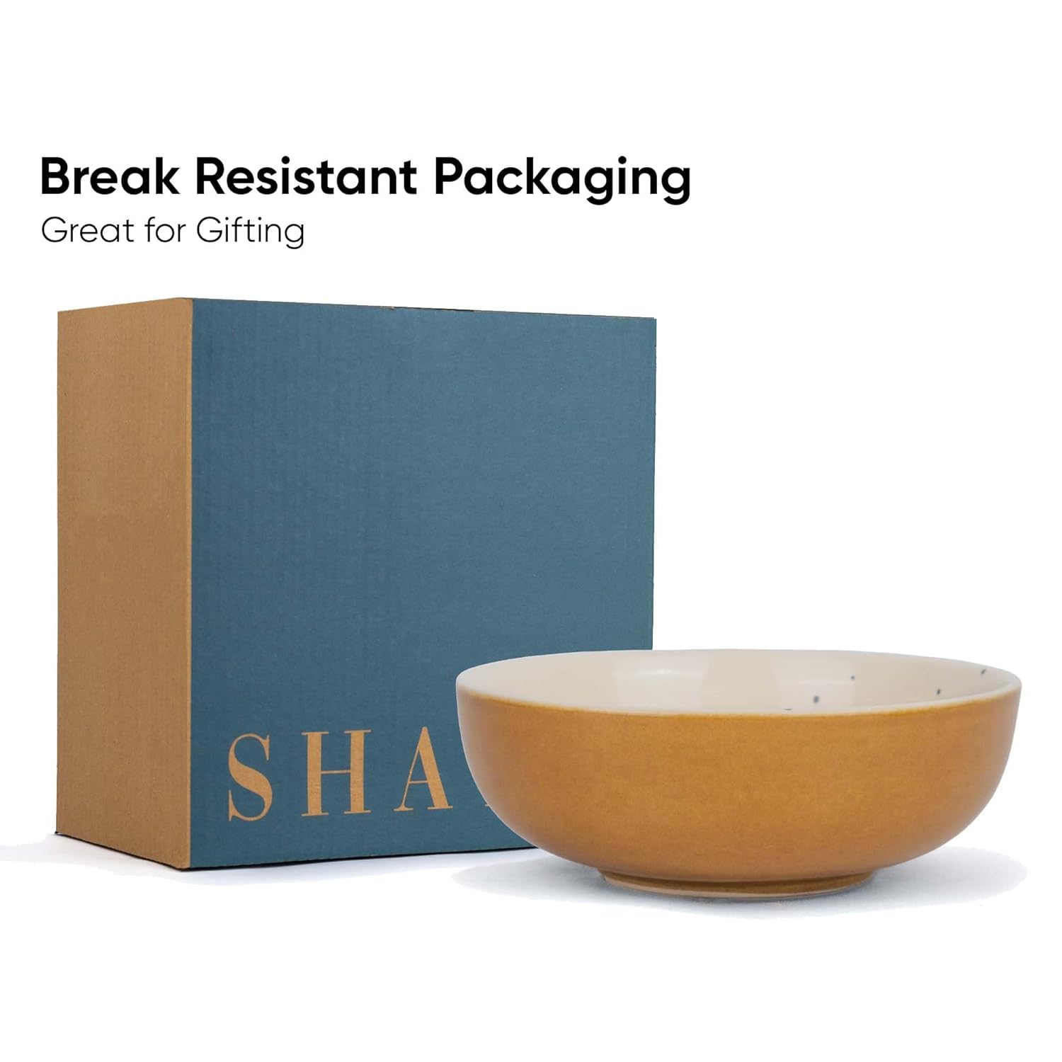 Ceramic Pasta Bowl Set Of 2 Pieces - 18cm, Brown Ivory, 800ml Each | Stoneware Ceramic Serving Bowls | Pasta Plate - Deep Plate | Ceramic Bowl With Glossy Finish - Pasta Serving Plate