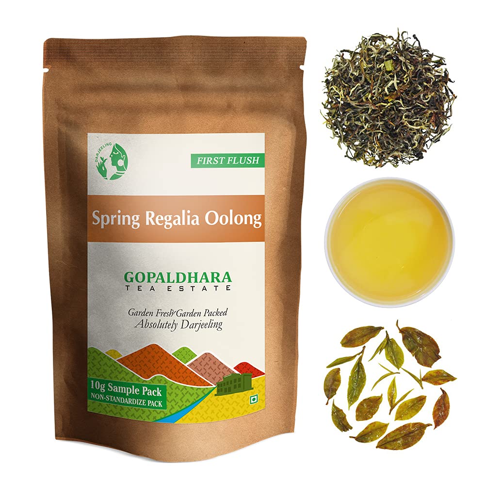 Gopaldhara Darjeeling Classic Tea Sample Pouches - Pack Of 6 Teas X 10gm, 0.35 Ounce Each | First Flush+ Second Flush+ Autumn Flush Chai Patti - Low Caffeine Loose Leaves