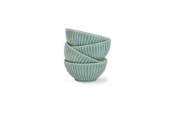Ceramic Snack Bowl Set Of 4 - 300ml Each, Light Mint | Ceramic Snack Bowls With Glossy Finish - Snacks Bowls Set Of 4 | Microwave Safe & Dishwasher Safe