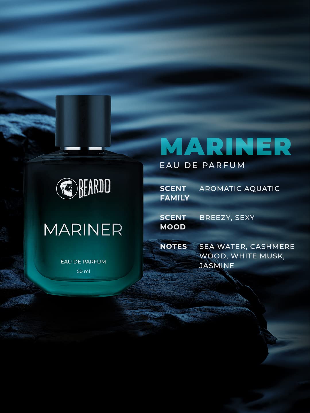 Beardo Mariner Eau De Parfum 50ml 1.6 Fl.oz. | Perfect Gift For Boyfriend | Long Lasting Fragrance