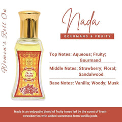 Naseem Nada Concentrated Perfume Oil Roll On Attar 24ml 0.8 Fl.oz. Arabian Fragrance For Women | Alcohol Free