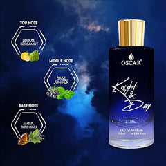 Oscar Knight & Day Perfume 100ml 3.4 Fl.oz. | Notes Of Amber & Patchouli | Premium Luxury Perfume | Long Lasting | Fresh Fragrance | Edp | Unisex