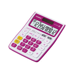 Casio Mj-12vcb-rd 300 Steps Check & Correct Colourful Desktop Calculator (White And Pink) | 12 Digits, 2-way Powered