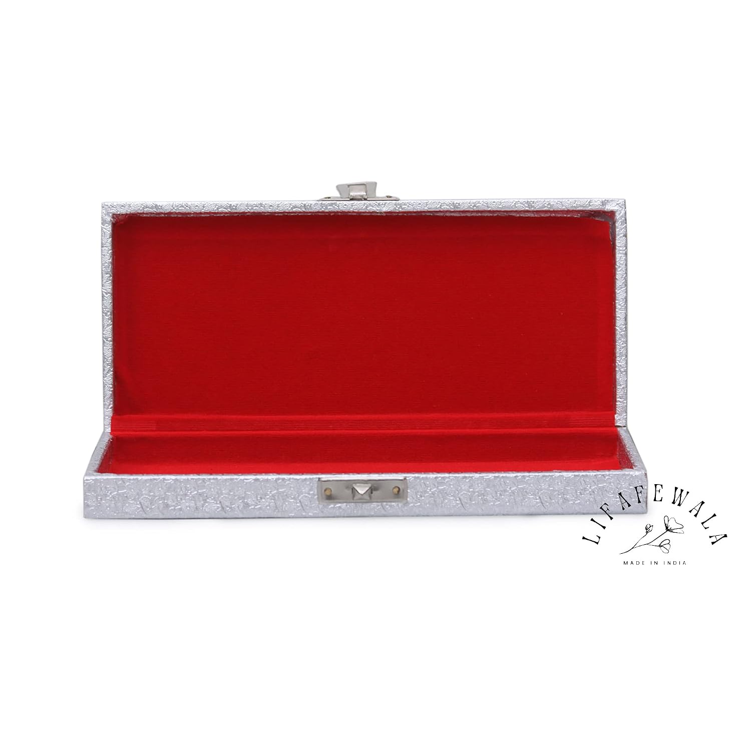 Designer Rectangular Shaped Cash Box, Shagun Box, Gift Box, Gaddi Box, Jewellery Box, Shagun Envelope, Colour - Silver