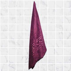 Nive Home Linens Microfiber Bath Towel 400 Gsm | Self Design, Ultra Soft, Super Absorbent, Quick Dry (Dark Plum)