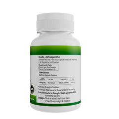 Nveda Ashwagandha Tablet, Anxiety & Stress, Ashwagandha For Men & Women, Boosts Vitality, Improves Strength & Energy, Anxiety & Stress Free | 60 Capsules 100gm 0.2lbs